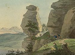 Rosenbettfels(Tiedgestein) um 1830