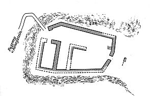 Lage der ehemaligen Burg auf dem Lilienstein