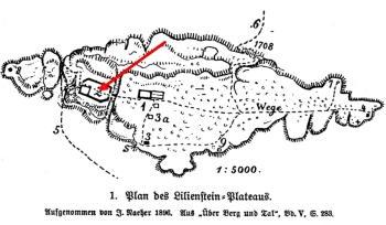 Grundriss der ehemaligen Burg auf dem Lilienstein