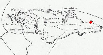 Lilienstein - Grundriss des Plateaus